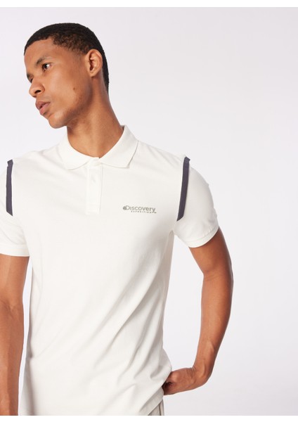Düz Beyaz Erkek Polo T-Shirt D4SM-TST3245 modelleri