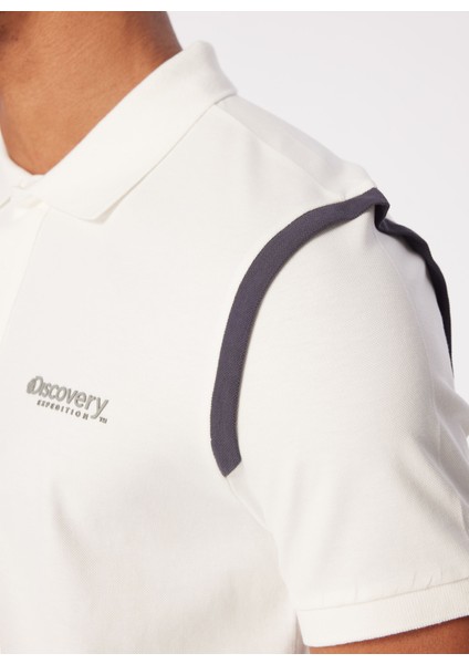 Düz Beyaz Erkek Polo T-Shirt D4SM-TST3245 fırsatları
