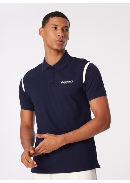 Düz Lacivert Erkek Polo T-Shirt D4SM-TST3245