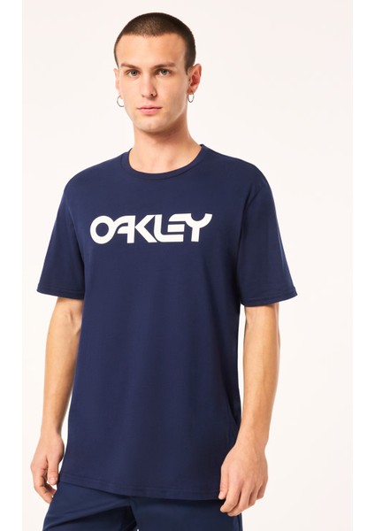 Lacivert Erkek Bisiklet Yaka Normal Kalıp Baskılı T-Shirt FOA404011_MARK Iı Tee 2.0