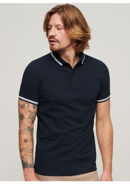 Düz Lacivert Erkek Polo T-Shirt M1110387A98T_SPORTSWEAR Relaxed Tıp