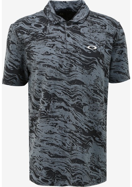 Yeşil - Siyah Erkek Normal Kalıp Desenli Polo T-Shirt FOA405491_OAKLEY Dualıty Jacquard