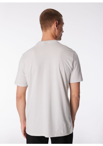 Gri Erkek Bisiklet Yaka Normal Kalıp T-Shirt FOA403729_CLASSIC B1B Pocket Tee