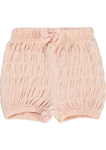 Kız Bebek Şort 6-18 Ay Pudra