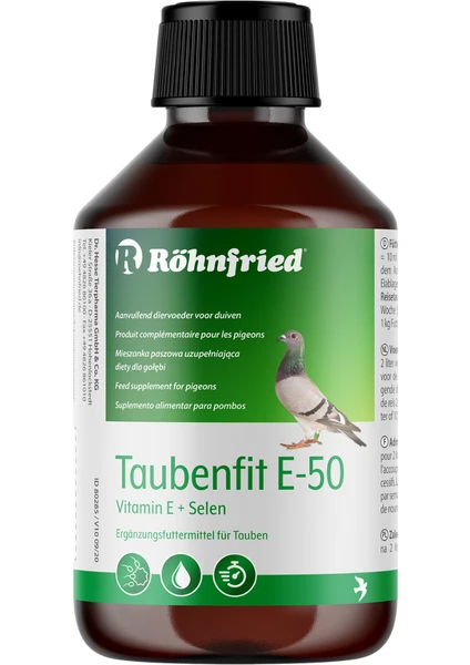 Taubenfit E-50 Selenyum Takviyesi Kafes Kuşu Üreme Vitamini 50 ml (SIZDIRMAZ CAM ŞİŞE - ORİJİNALDEN BÖLME)