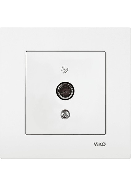 Karre Uydu Prizi F Konnektörlü Geçişli 10DB Beyaz (Çerçeve Dahil) 90967038 (2 Adet)