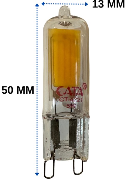 CT-4221 5W 6400K (Beyaz) G9 Duylu Kapsül LED Ampul (8 Adet)