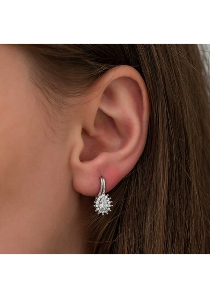 Gümüş Mengeçli Damla Kesim Küpe fiyatları