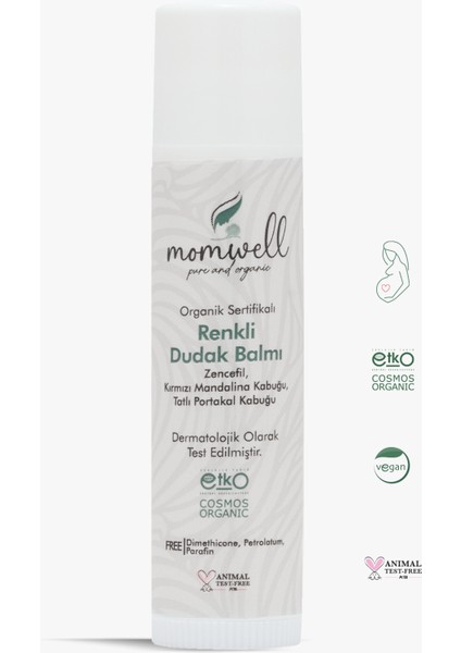 Organik Renkli Dudak Balmı 5ml