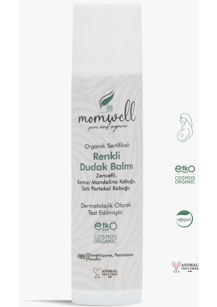 Organik Renkli Dudak Balmı 5ml