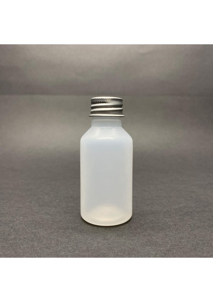 30 cc Naturel Pe Şişe - Gümüş Aluminyum Kapaklı- 30ML Pe Esnek Şişe- x 10 Adet