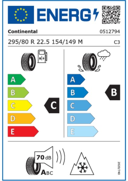 295/80 R22.5 154/149M Tl Conti Hybrid Hs5 Eu Lrl 16Pr Kamyon M+S 4 Mevsim Lastiği ( Üretim Yılı: 2024 )