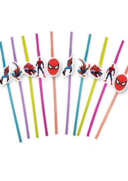 Spiderman Artistik Pipet 10 Adet