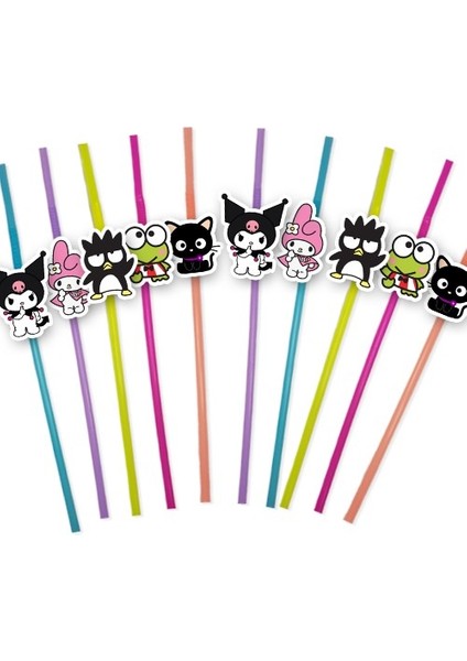 Kuromi Artistik Pipet 10 Adet