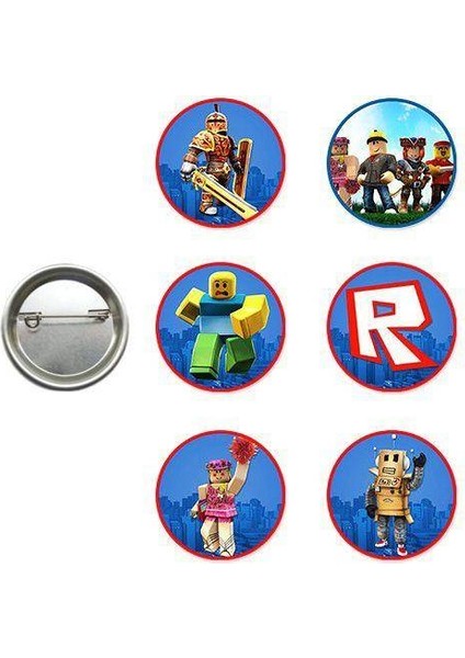 Roblox Hediyelik Parti Rozeti (6 Adet)