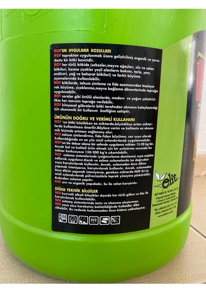 Nof Organik Sıvı Gübre 25 kg fiyatları