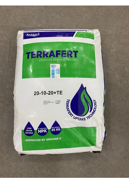 Terrafert 20-10-20 Npk Suda Eriyen Damlama Gübresi 25 kg