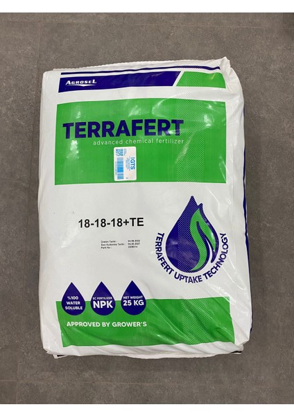 Terrafert 18-18-18 Npk Suda Eriyen Damlama Gübresi 25 kg