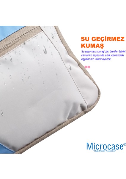 Tcl Tab 10L Tabletler Universal Sleeve Taşıma Çantası AL4346 Pembe Mavi Krem