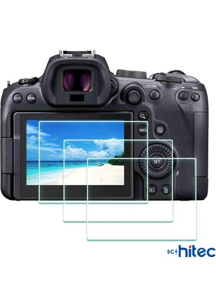 ScHitec Canon Eos M6 İle Uyumlu Darbe Emici Kamera Ekran Koruyucu Kaplama