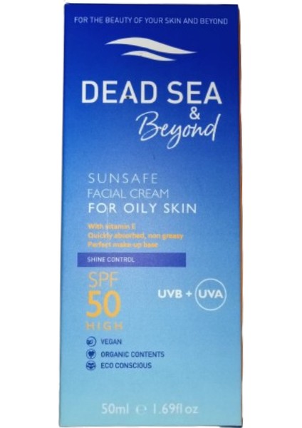 Dead Sea & Beyond Sunsafe Facial Cream For Oily Skin 50 Ml Spf 50 Güneş Kremi