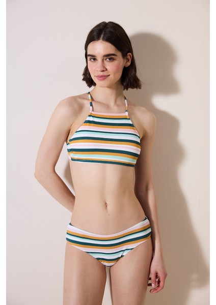 Shona Hipster Dokulu Çizgili Bikini Altı fırsatları
