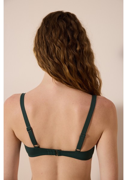 Ornelia Plus Cover Koyu Yeşil Bikini Üstü