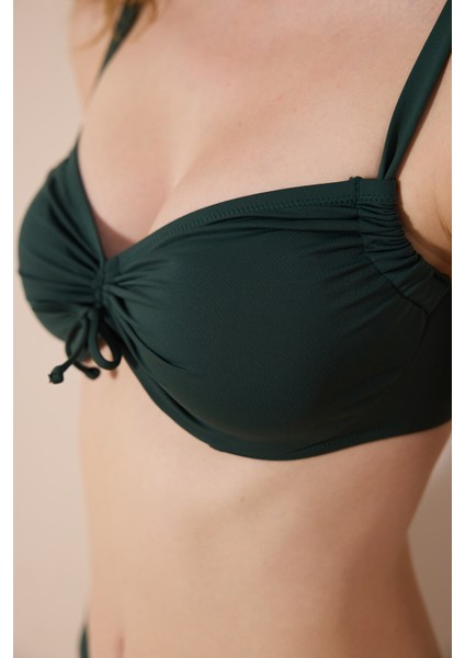 Ornelia Plus Cover Koyu Yeşil Bikini Üstü