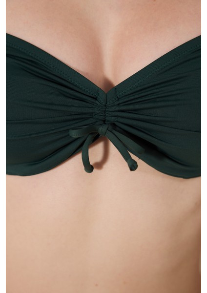 Ornelia Plus Cover Koyu Yeşil Bikini Üstü