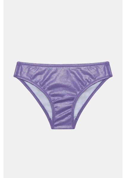 Kız Çocuk Shiny Mor Bandeau Bikini Takımı modelleri