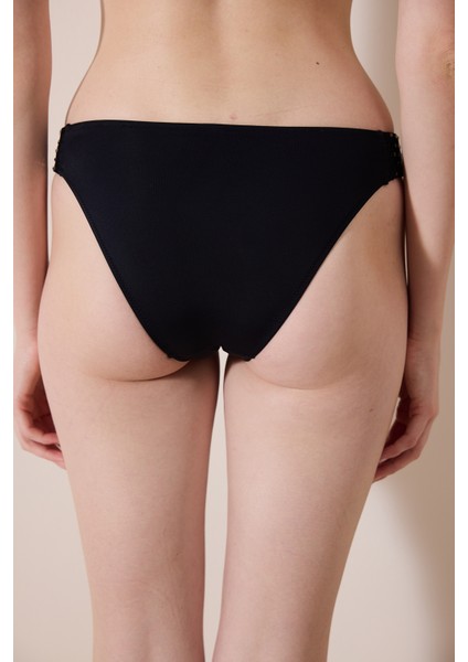 Cara Side Taşlı Siyah Bikini Altı - Gamze Erçel Koleksiyonu