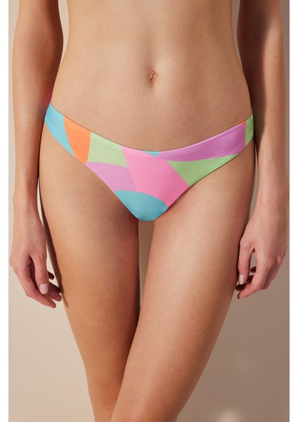 Aqua Extra Super Çok Renkli Brazilian Bikini Altı