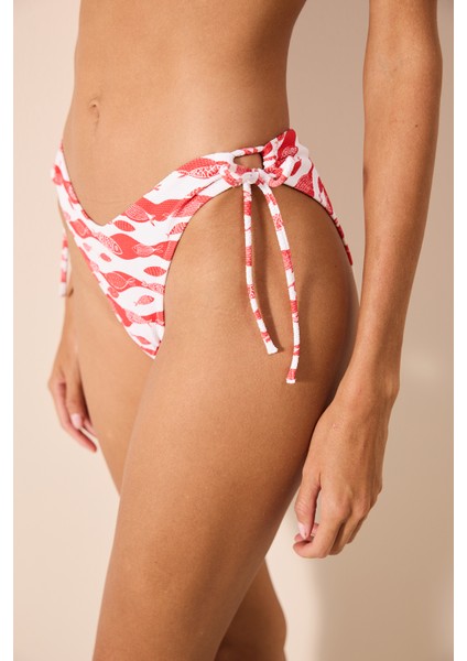 Marine Fish V Ring Dokulu Çok Renkli Bikini Altı
