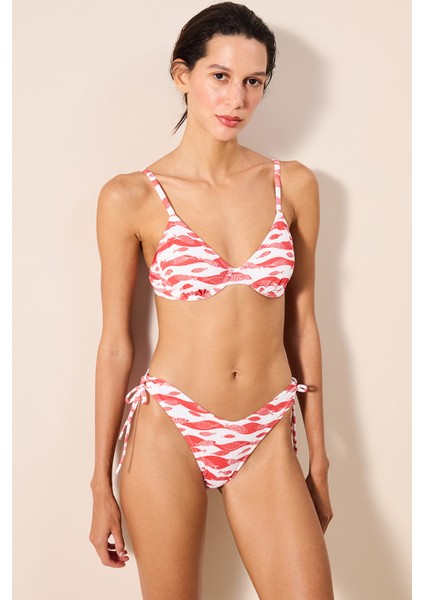 Marine Fish V Ring Dokulu Çok Renkli Bikini Altı