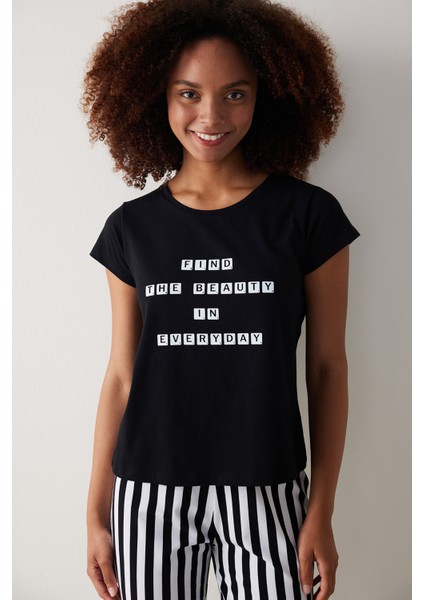 Beauty Siyah Pantolon Pijama Takımı fiyatları