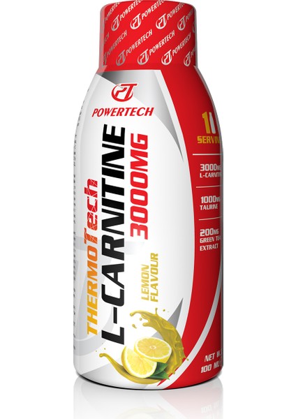 Powertech Thermotech L-Carnitine Limon Aromalı 3000 Mg 20 Ampül