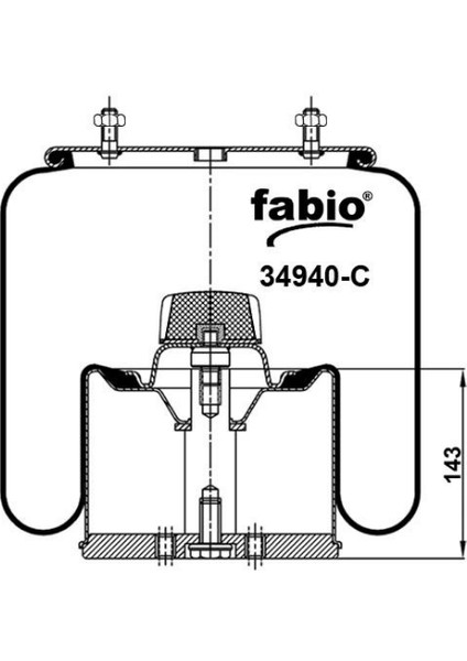 Komple Körük 34940-C (Taslı) - Metalli Körük - 0542942411 - Kassbohrer- Schmıtz- Bpw - Dorse