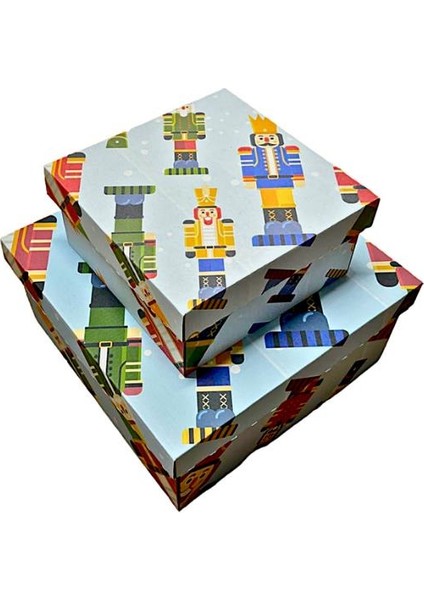 Kurşun Asker Baskılı Hediye Kutusu 25X25X12CM