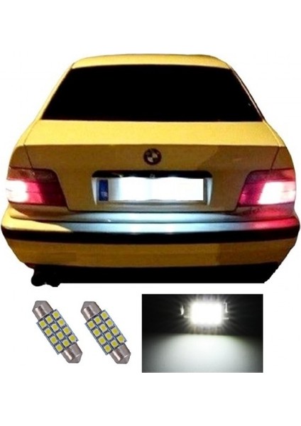 Bmw E36 Beyaz LED Plaka Ampulü 39MM Sofit