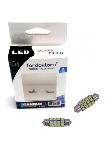 Bmw E36 Beyaz LED Plaka Ampulü 39MM Sofit modelleri