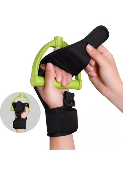 Parmak Kavrama Güc Rehabilitasyon Eğitim Eldiven - Siyah (Yurt Dışından)