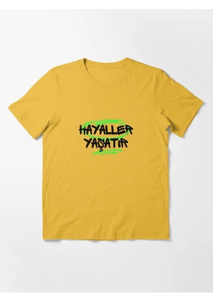 Hayaller Yaşatır Baskılı Bisiklet Yaka T-Shirt fiyatları