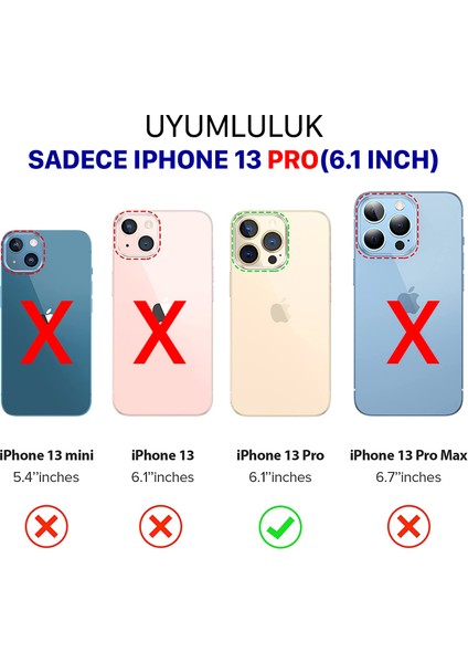 Apple iPhone 13 Pro Uyumlu Kılıf 6.1 Inç Magsafe ile Uyumlu Deri Kılıf Içi Kumaş Kadife