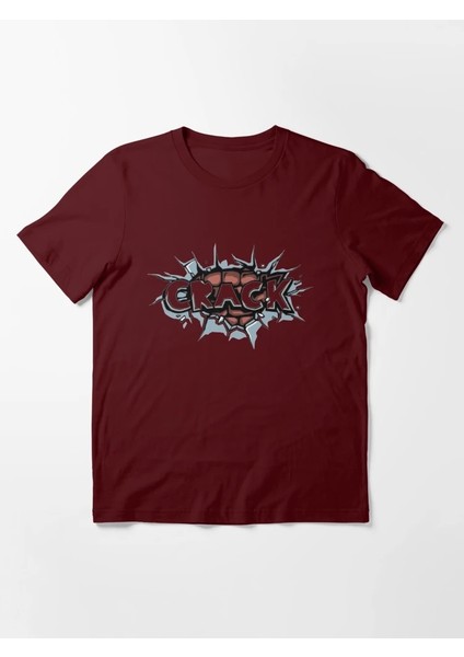 Crack Baskılı Bisiklet Yaka T-Shirt fiyatları