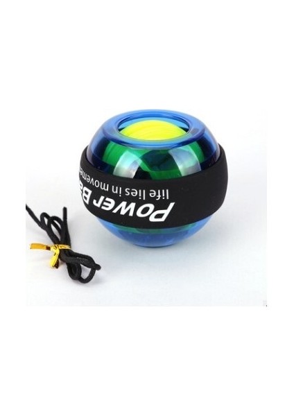 Bilek Topu Gyroskope Powerball Bilek Egzersiz Güç Kuvvet Topu Gyro Atletik Bilimbal El Spinner LED Hız | Elektrikli Bilekler (Mavi) (Yurt Dışından)