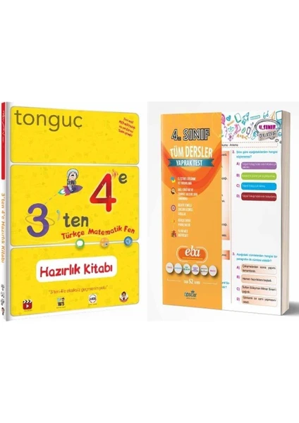 Tonguç Akademi 3'ten 4'e Hazırlık Kitabı ve Tüm Dersler Yaprak Test