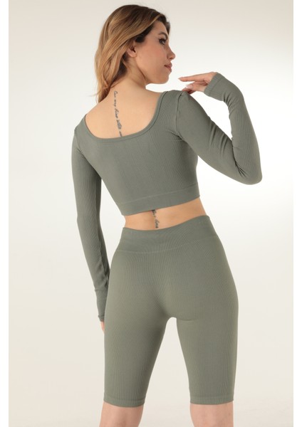 Uzun Kollu Kare Yaka Fitilli CROP-21857