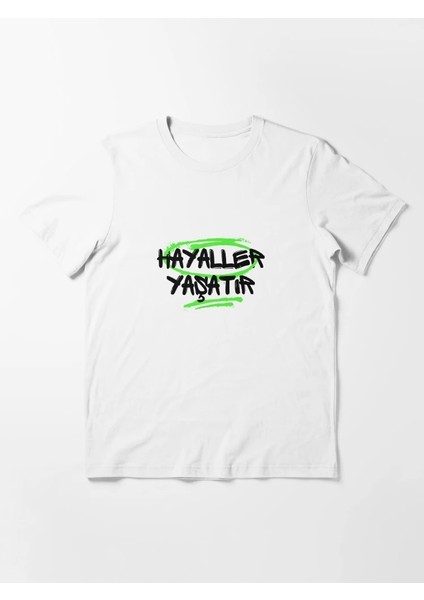Hayaller Yaşatır Baskılı Bisiklet Yaka T-Shirt fiyatları