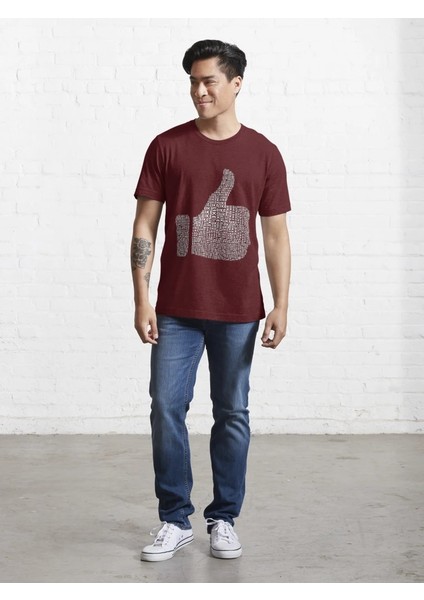 Like Baskılı Bisiklet Yaka T-Shirt