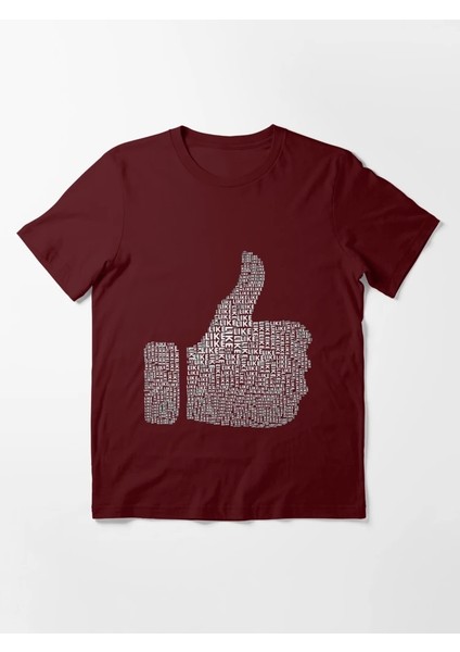 Like Baskılı Bisiklet Yaka T-Shirt